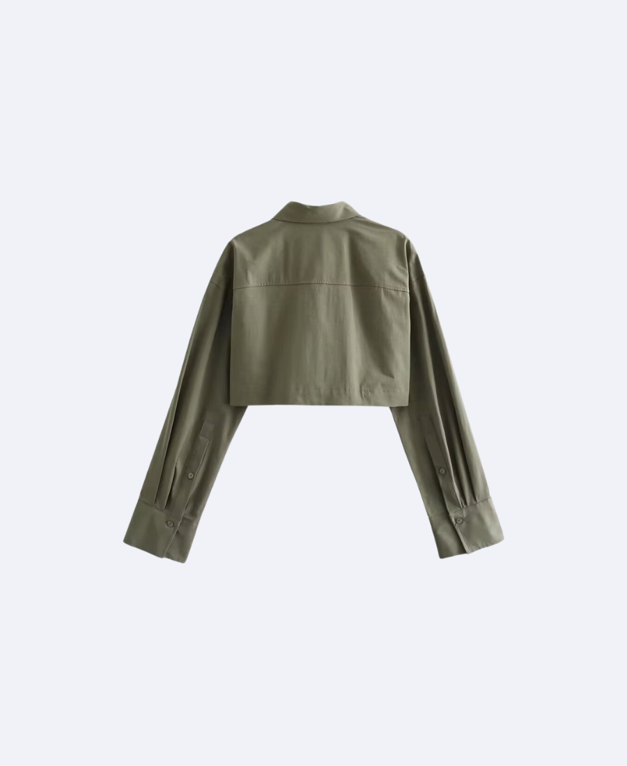 TRENCH FABRIC SHORT SHIRT